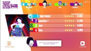 Just Dance Now scoring screen (2017 update)