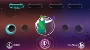 Just Dance 3 coach selection screen (Sweat Mashup, Wii/PS3)