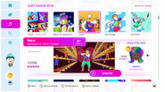 Narco on the Just Dance 2019 menu (8th-gen)