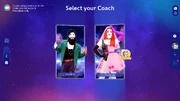 Just Dance 2025 Edition coach selection screen