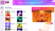 Ain’t My Fault on the Just Dance Now menu (2020 update, computer)