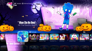 Blue (Da Ba Dee) on the Just Dance 2018 menu (Halloween)