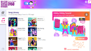 Dibby Dibby Sound on the Just Dance Now menu (computer)