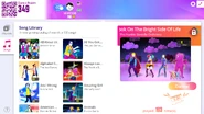 Always Look On The Bright Side Of Life on the Just Dance Now menu (computer)
