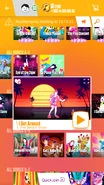 I Get Around on the Just Dance Now menu (2017 update, phone)