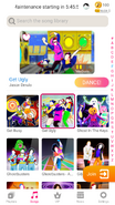 Get Ugly on the Just Dance Now menu (2020 update, phone)