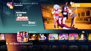 Circus on the Just Dance 2018 menu