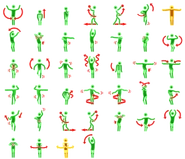 Uncolored pictograms