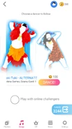Just Dance Now coach selection screen (phone)