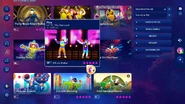 Fire on the Just Dance 2024 Edition menu