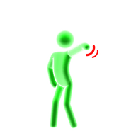 Beta pictogram 3 (Just Dance Unlimited - the right arm is positioned differently)