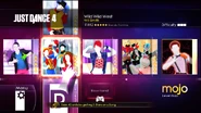 Wild Wild West on the Just Dance 4 menu (Xbox 360)