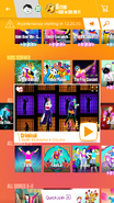 Criminal on the Just Dance Now menu (2017 update, phone)