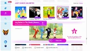 There Is Nothing Better In The World (Ничего на свете лучше нету) on the Just Dance 2019 menu (via Just Dance Unlimited)