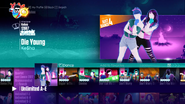 Die Young on the Just Dance 2017 menu