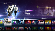 Happy (Sing Along) on the Just Dance 2016 menu