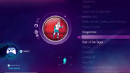 Dare on the Just Dance: Greatest Hits menu (Xbox 360)