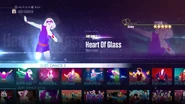 Heart of Glass no menu do Just Dance 2016