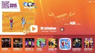 99 Luftballons on the Just Dance Now menu (2017 update, computer)