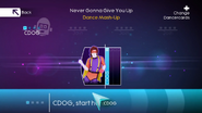 Just Dance 4 coach selection screen (Dance Mash-Up)