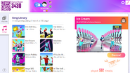 Ice Cream on the Just Dance Now menu (computer)