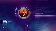 Dagomba on the Just Dance: Greatest Hits menu (Xbox 360)