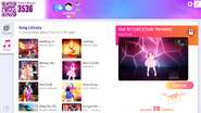 Hot N Cold on the Just Dance Now menu (2020 update, computer)