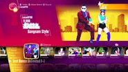 Gangnam Style on the Just Dance 2018 menu