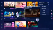 Top of the World on the Just Dance 2023 Edition menu