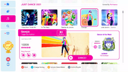 Georgia on the Just Dance 2021 menu