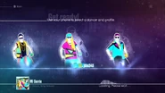 Just Dance 2016 coach selection screen