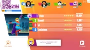 Just Dance Now scoring screen (2017 update)
