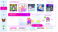 Shaky Shaky on the Just Dance 2019 menu