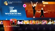 You’re The One That I Want on the Just Dance 2018 menu