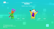 Just Dance 2020 coach selection screen (Wii)