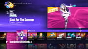 Cool For The Summer on the Just Dance 2017 menu