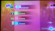 Just Dance 2018 scoring screen (7th-gen)