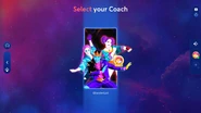 Just Dance 2024 Edition coach selection screen (outdated)