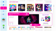 Whorunaltretake jd2022 menu unlocked.png (1.72 MB) Run the World (Extreme Version) on the Just Dance 2022 menu, after being unlocked