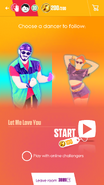 Just Dance Now coach selection screen (2017 update, phone)