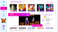 Criminal on the Just Dance 2019 menu