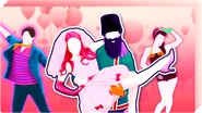 The coach on the icon for the Just Dance Now playlist "Valentine’s Dance" (along with Rasputin, The Bride, and California Gurls)