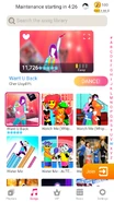Want U Back on the Just Dance Now menu (2020 update, phone)