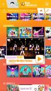 Another One Bites the Dust on the Just Dance Now menu (2017 update, phone)