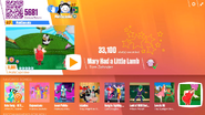 Mary Had a Little Lamb on the Just Dance Now menu (2017 update, computer)