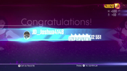 Just Dance 2017 score screen