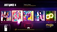 Want U Back on the Just Dance 4 menu (Xbox 360)