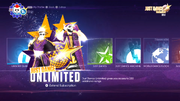 Just Dance Unlimited on Just Dance 2017 menu