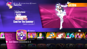 Cool For The Summer on the Just Dance 2018 menu