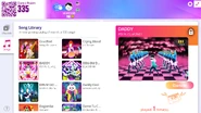 DADDY on the Just Dance Now menu (computer)